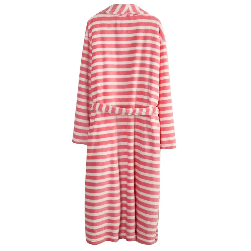 RH Luxury Women's Printed Plush Warm Shawl Collar Fleece Robe Spa Bath Loungewear RH1590