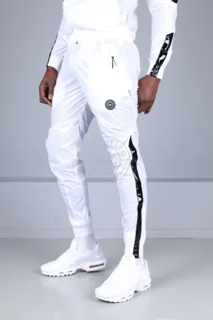 Shiny Nylon 24 Tracksuit Pants - White