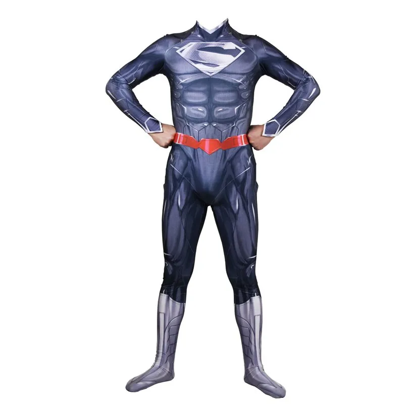 Silver SUPERMAN Jumpsuit Costume (cape included)