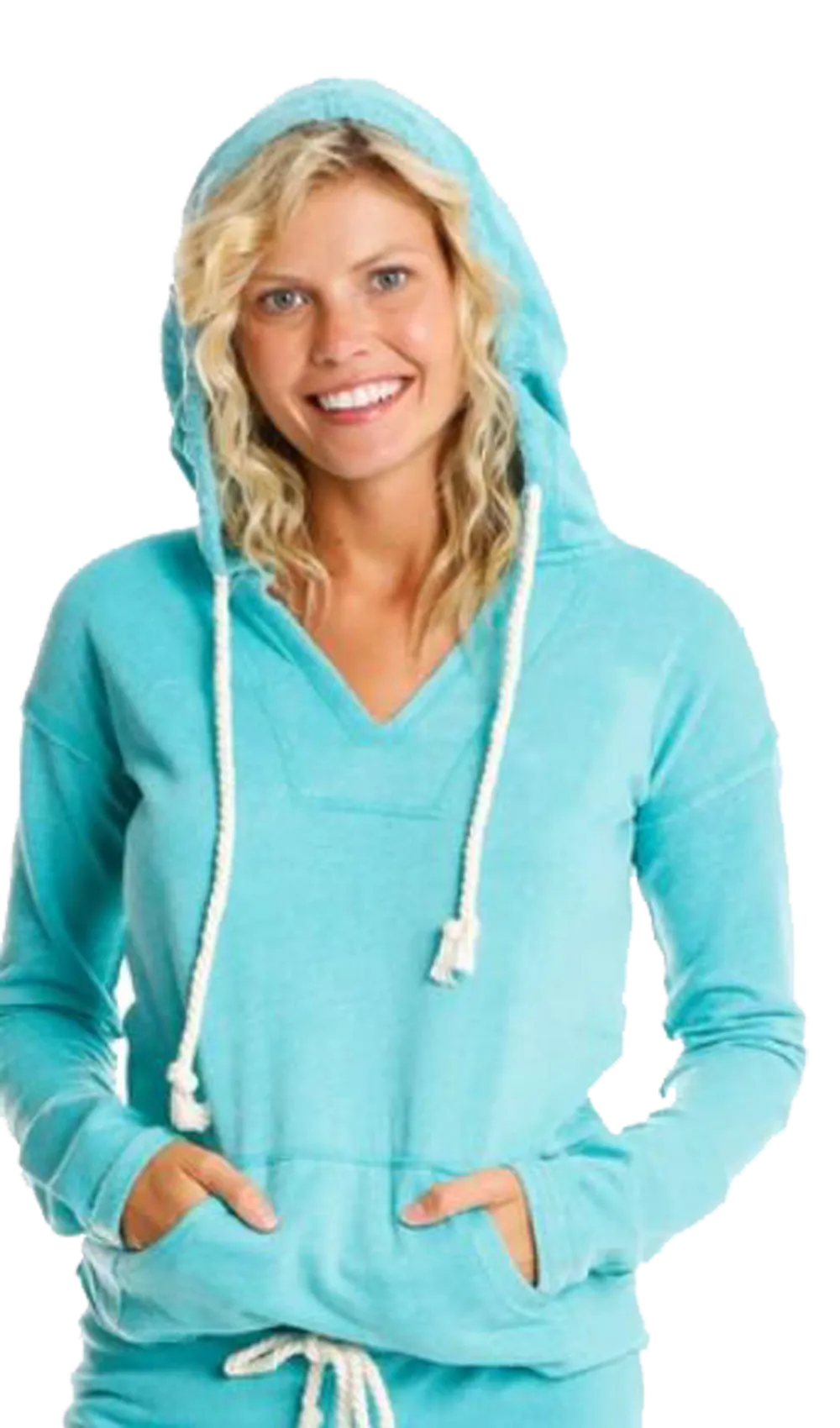 Swimwear Ladies Cover-up Lagaci Burnout Fleece Hoodie Cover-up Top, Shorts (sold seperately)