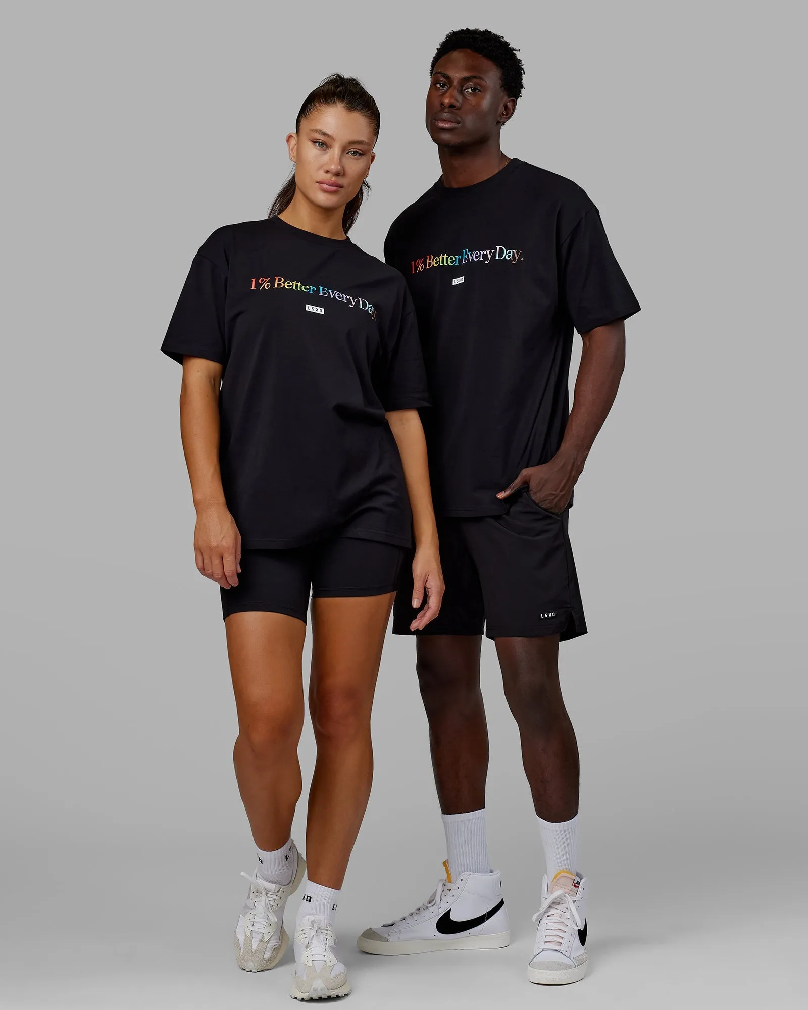 Unisex 1% Better FLXCotton Tee Oversize - Pride-Black