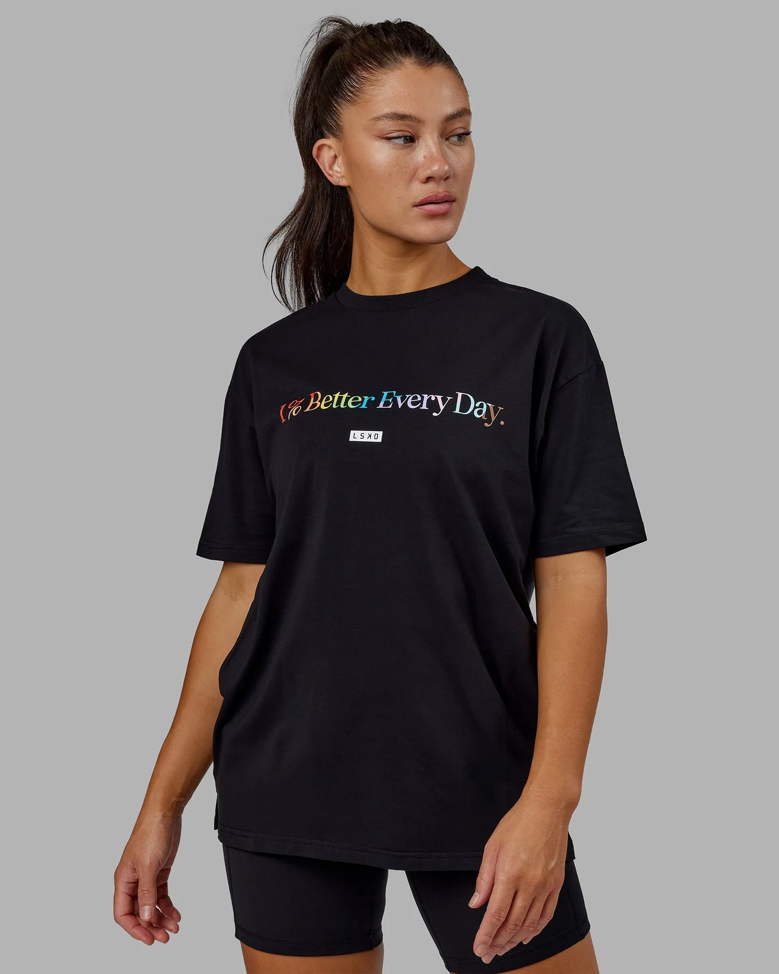 Unisex 1% Better FLXCotton Tee Oversize - Pride-Black