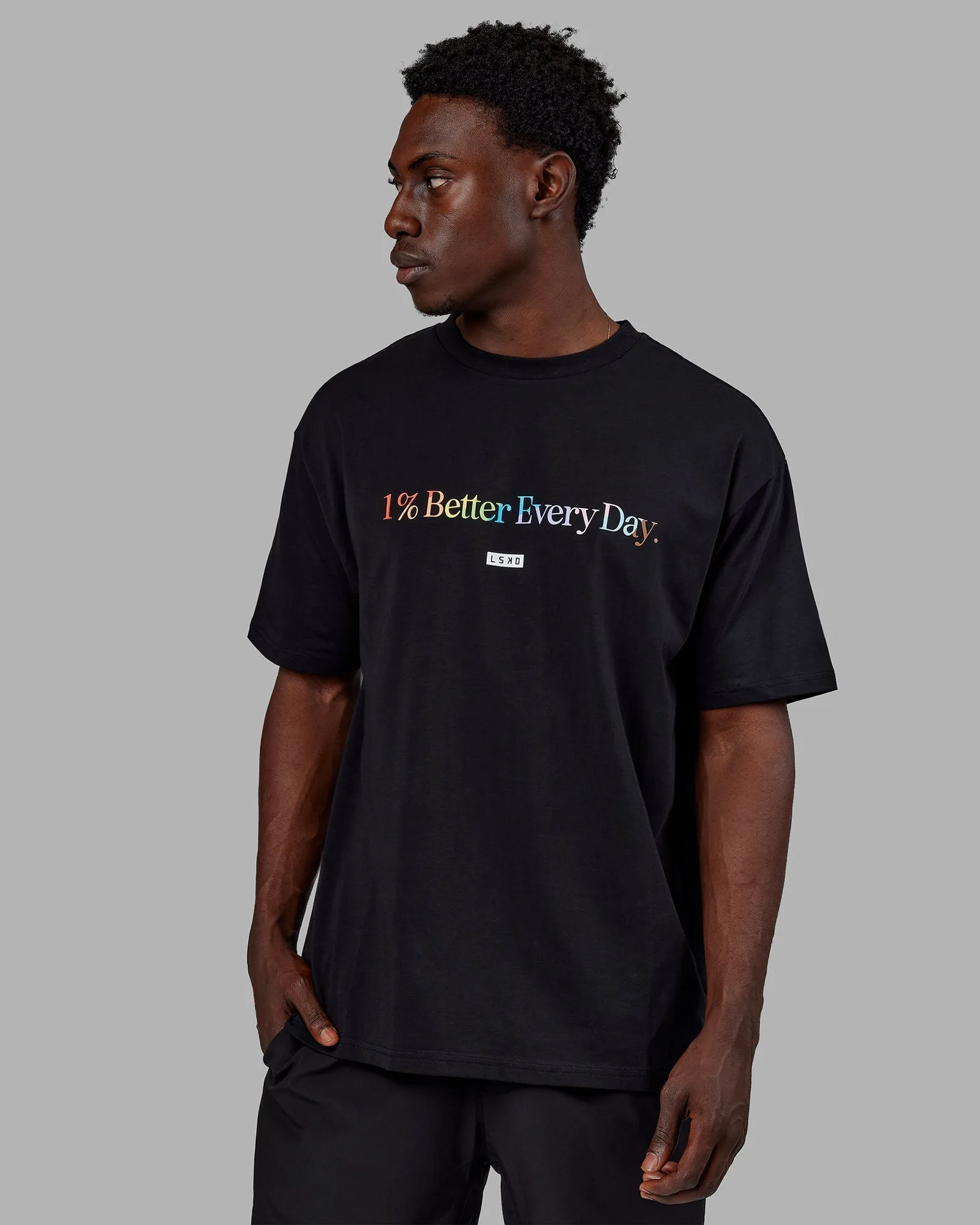 Unisex 1% Better FLXCotton Tee Oversize - Pride-Black