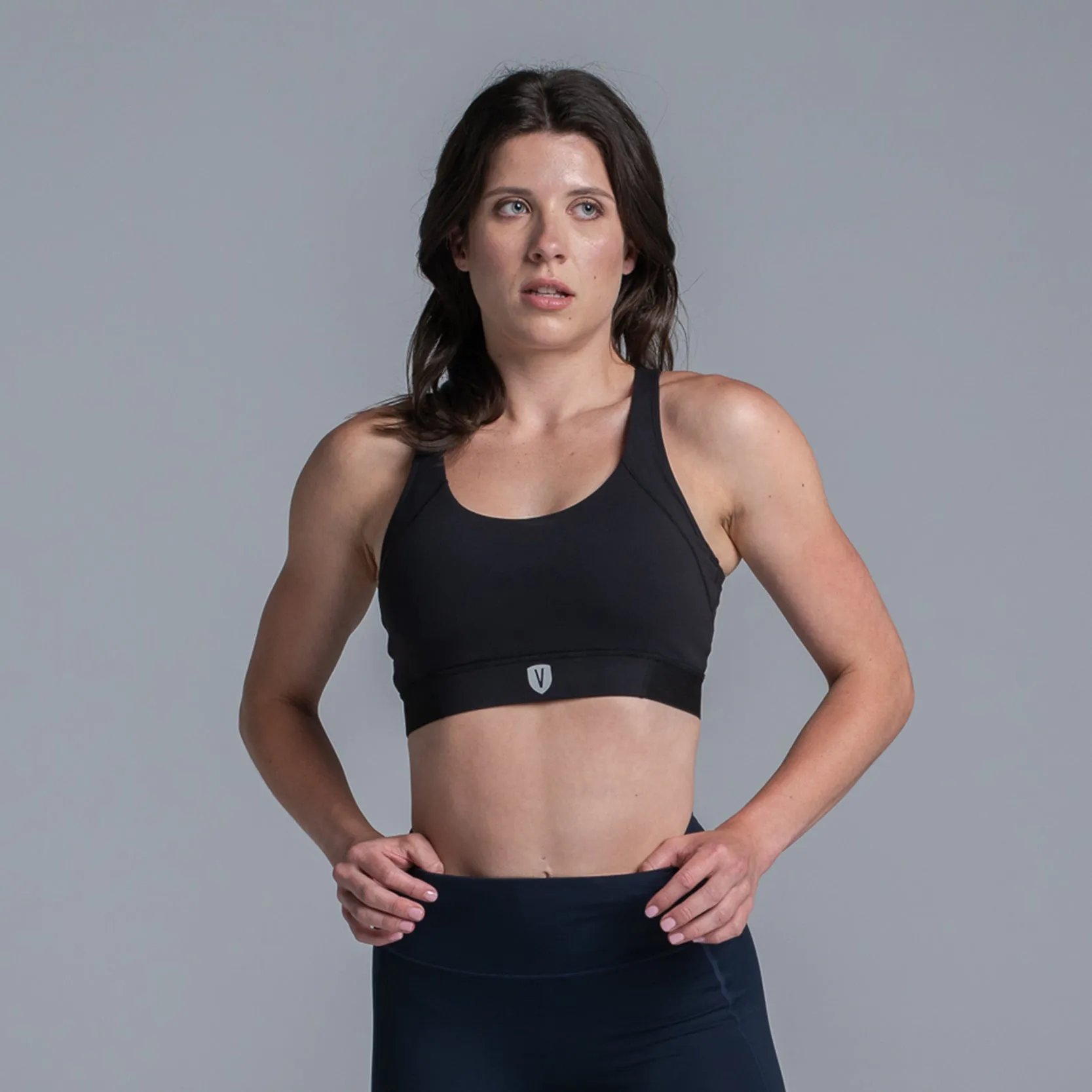 Valour Active Dash Crop Top - Black