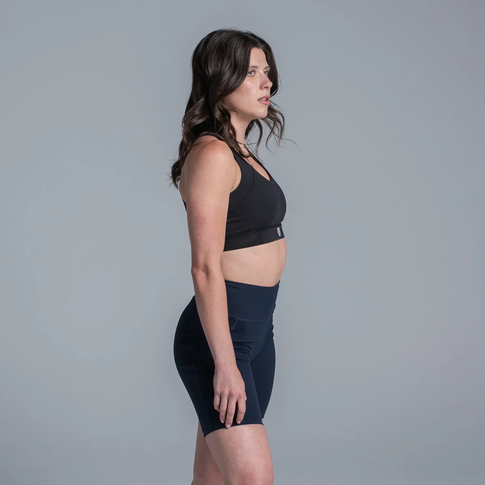 Valour Active Dash Crop Top - Black