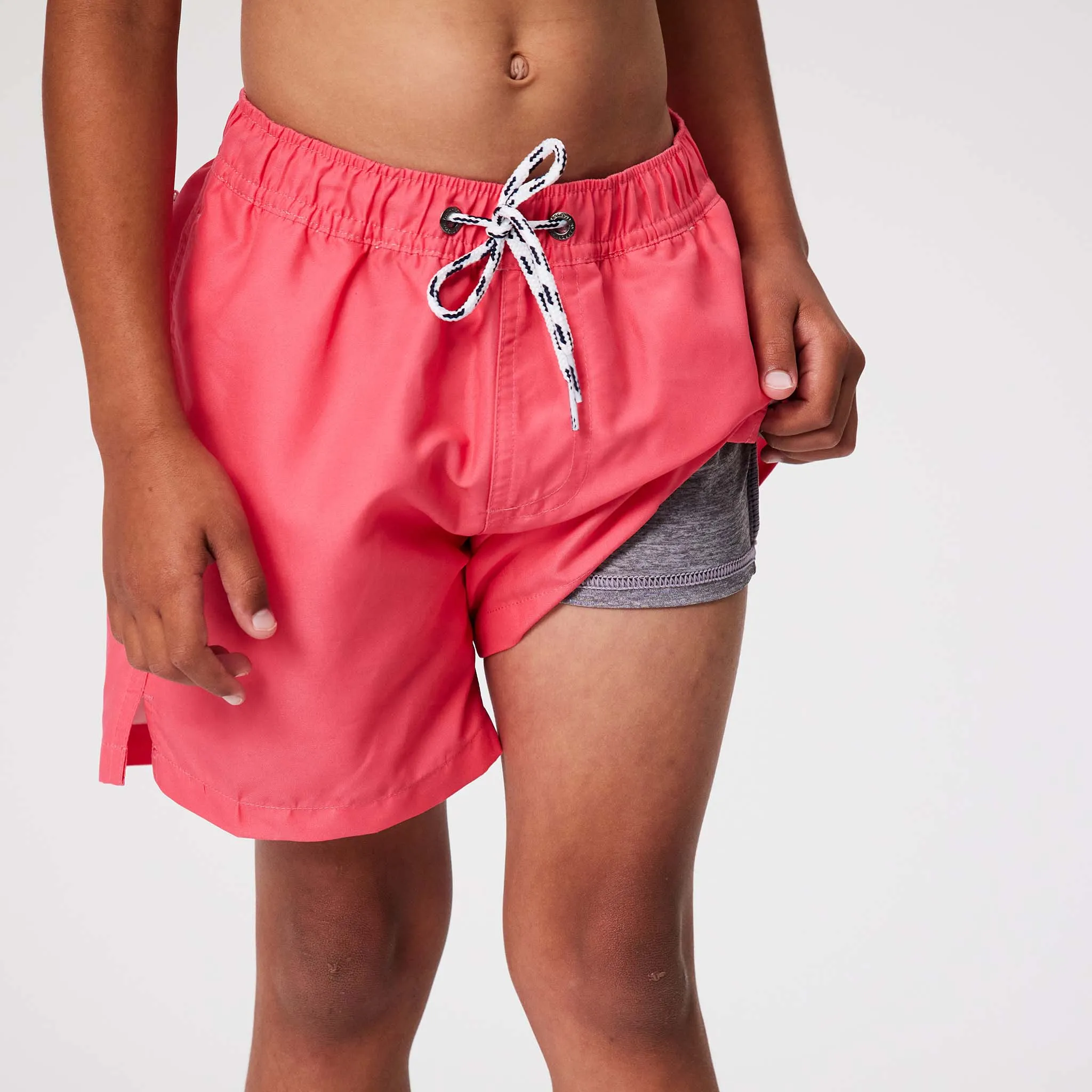 Vintage Red Comfort Lined Swim Short