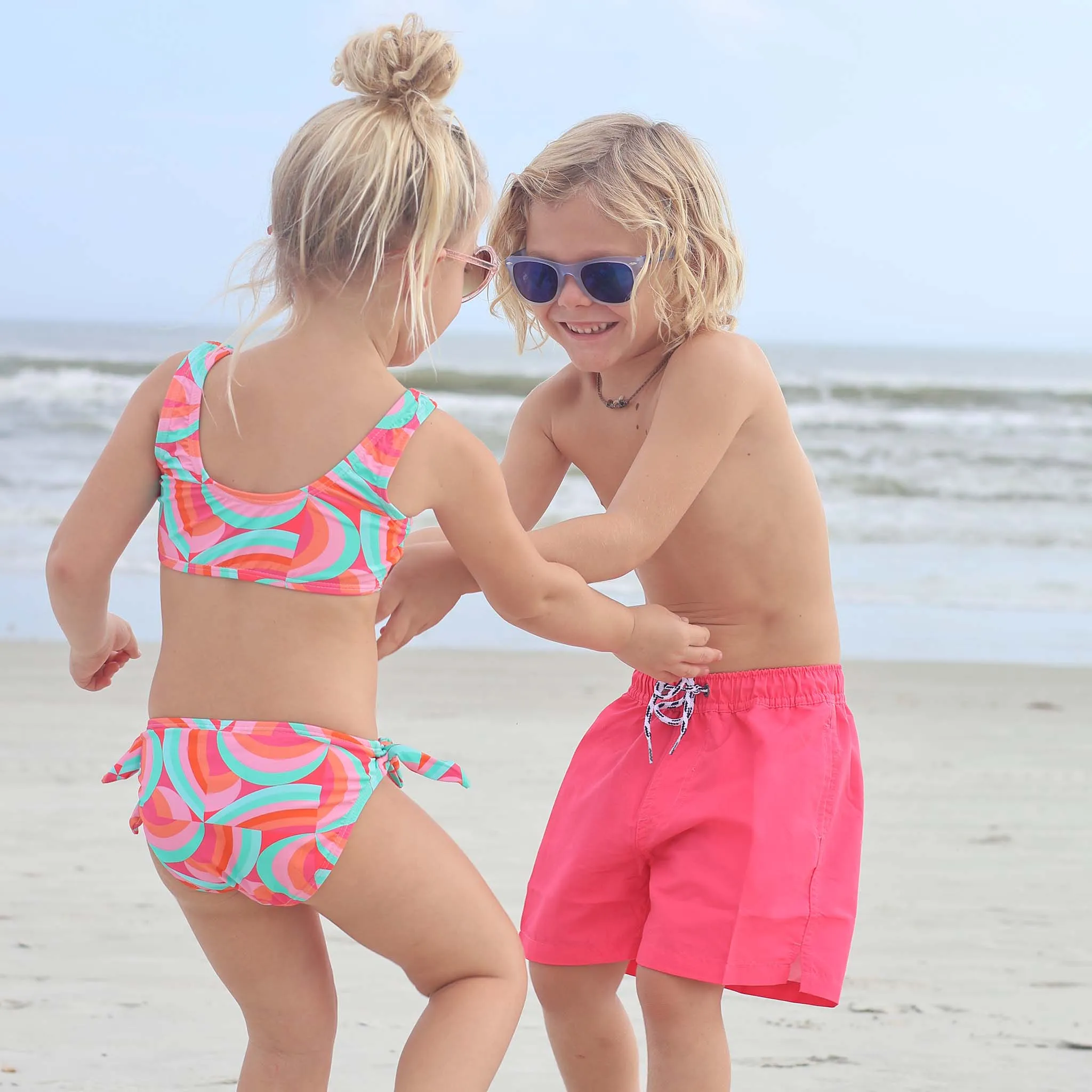 Vintage Red Comfort Lined Swim Short