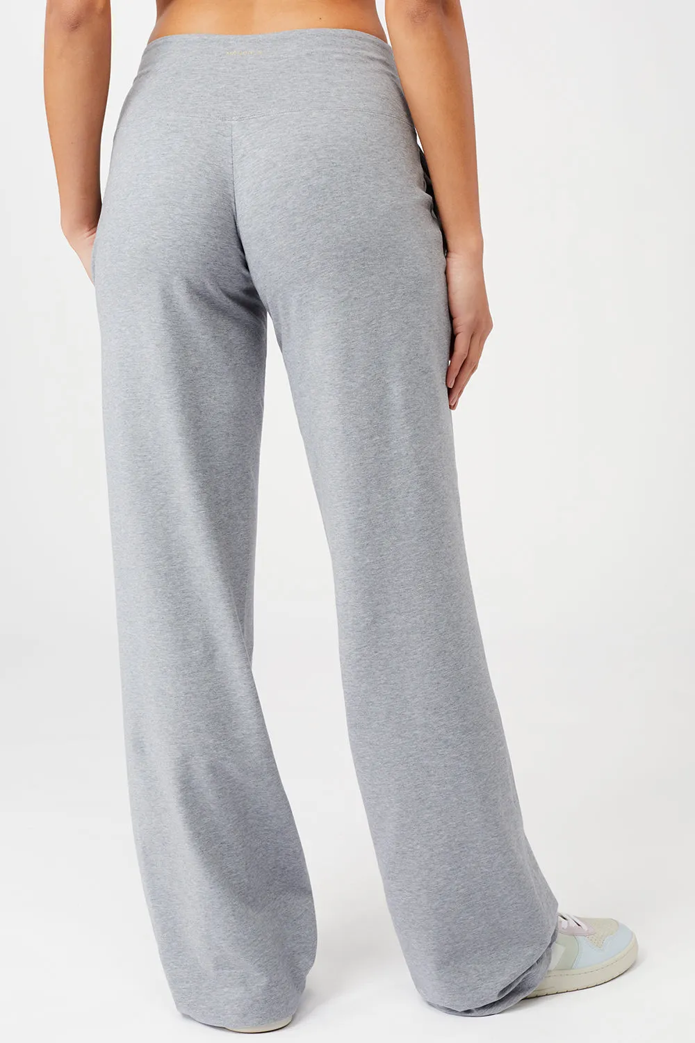 Wide Leg  Pants (Grey Melange)